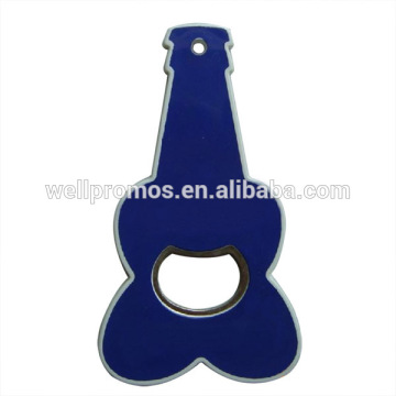 Guitar shape plastic custom bottle opener keychain