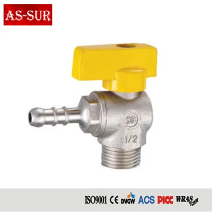 Brass Gas Ball Valve, Angle Gas Valve
