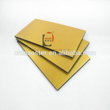 Gold brush ACP building material for wall decoration