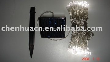 solar holiday white led light string