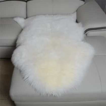 one pelt fur rug long hair Australian sheepskin sofa covers