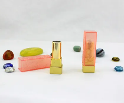 Showy Flower Pink Lipstick Tube