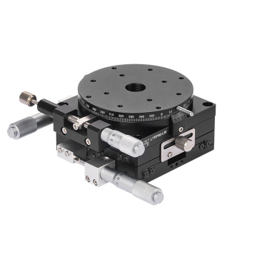 Etapă manuală pentru axa XYR din aliaj de aluminiu de înaltă precizie 90 mm