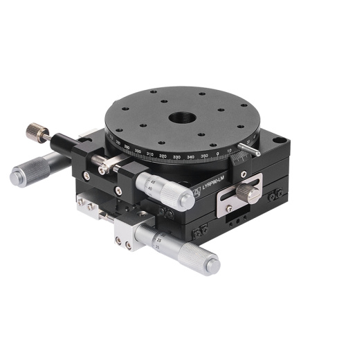 Vysoce přesný ruční stolek z hliníkové slitiny v ose XYR 90 mm