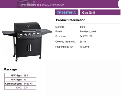 Outdoor Big gas grills 5 Burner barbecue Grill