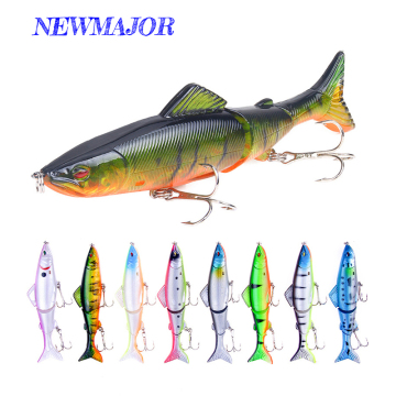 Newmajor 13cm 18G Multi-sektion Multi-jointed fiske lockar, 3 sektion, 8 färger