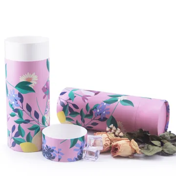 Round cosmetic packaging box recycled handmade custom