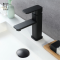 Rubinetto per lavabo da incasso in ottone nero completo