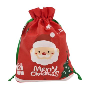 क्रिसमस गैर-बुना कस्टम ड्रॉस्ट्रिंग बैग