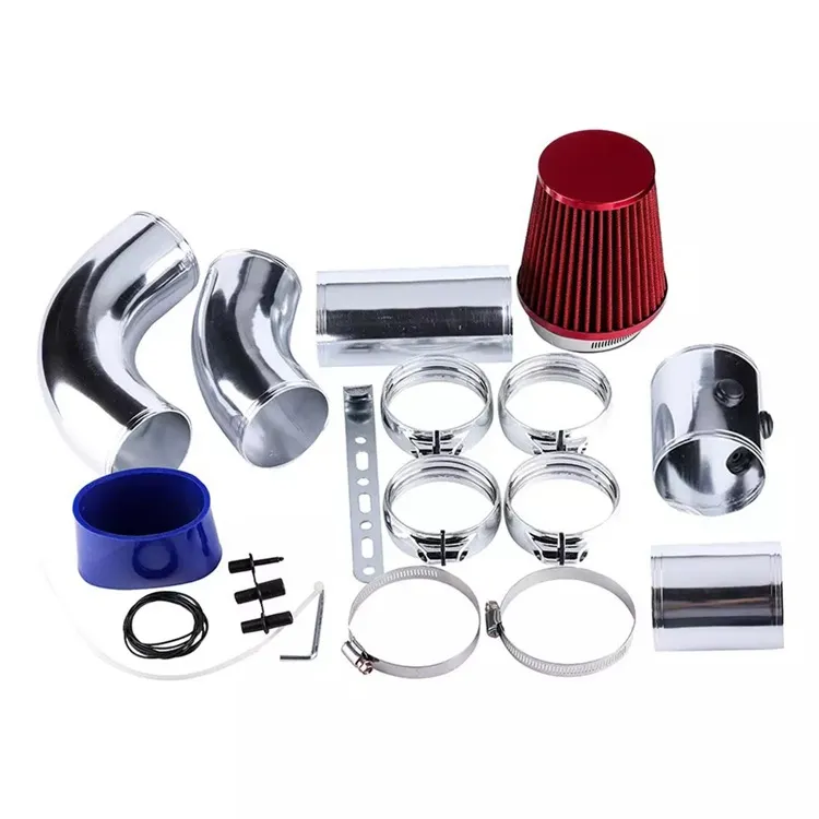Kit di tubo di aspirazione dell'aria universale in alluminio con tubo di staffa 76mm