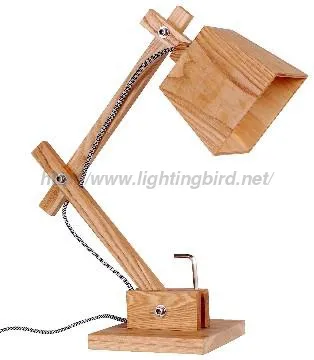 Wooden Table Lamp Made of ASH Wood