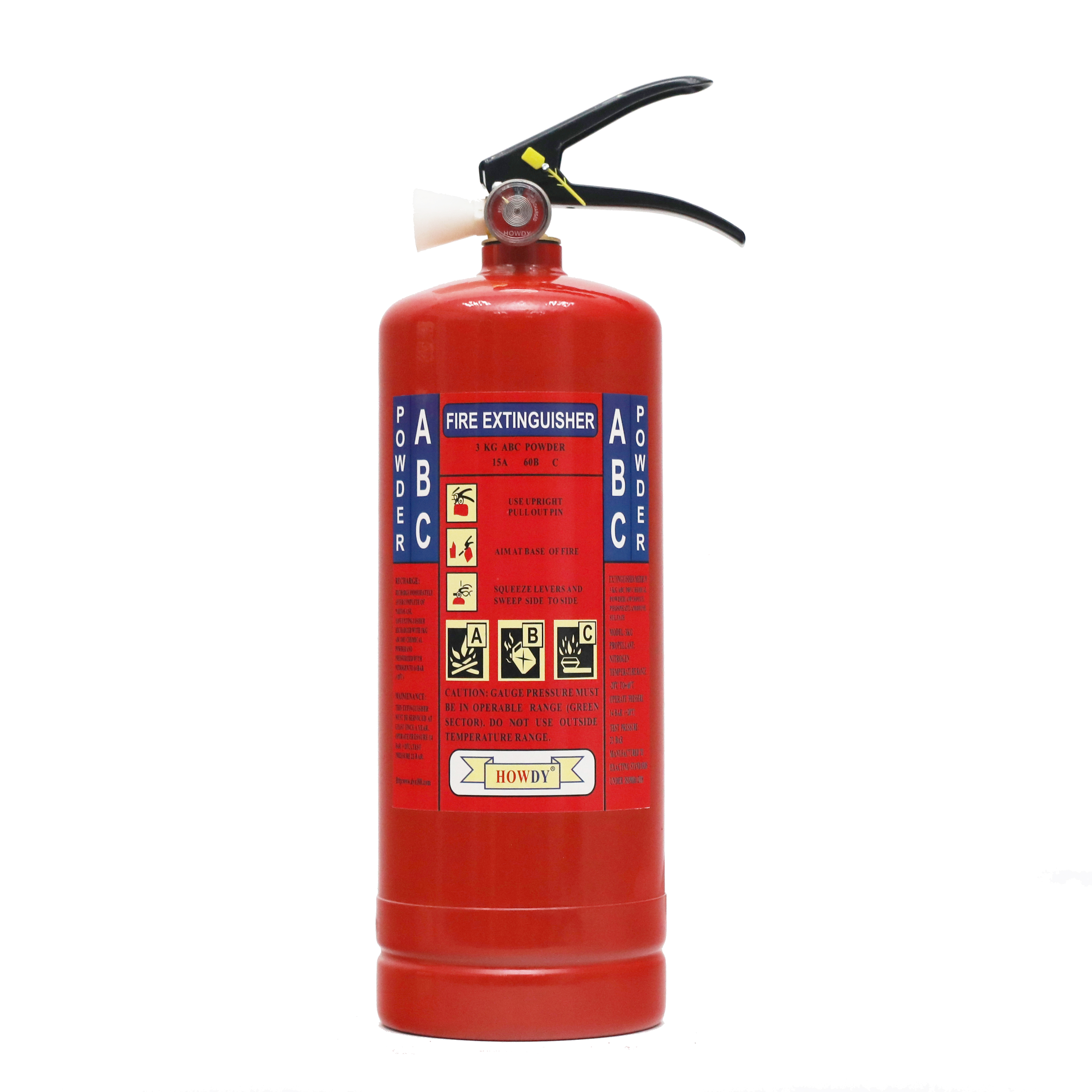 Portable 3kg ABC powder dcp fire extinguisher