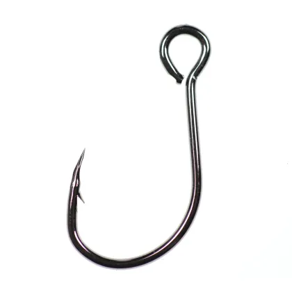 High Carbon Steel Big Eye Single Fish Lure Hooks for Carp Fishing Tackle