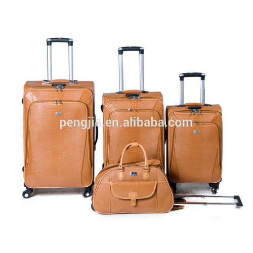 2015 PENGJIE Leather luggage bag travel luggage