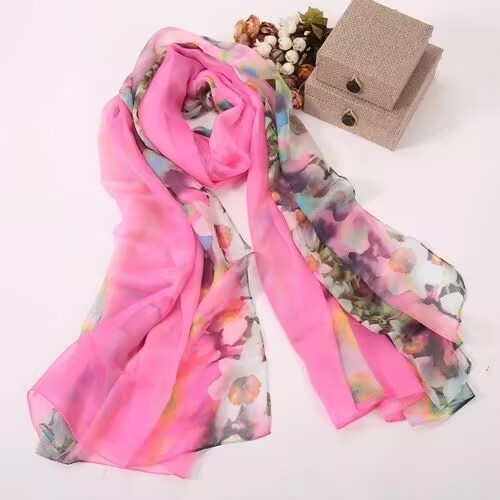 Fashion Women's Silk Luxury Satin Shawl Wraps