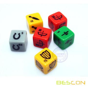 16mm Cube Dice Printing Colorful