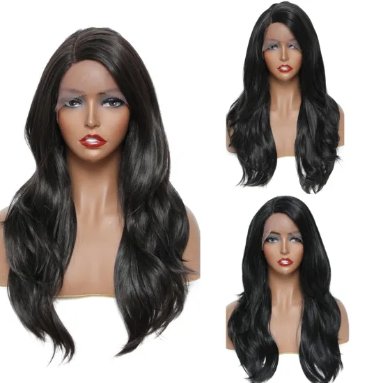 X-TRESS Factory Price 21 Inch Synthetic Hair Wig For Black Women Heat Resistant Synthetic Hair Synthetic Wig With Lace Front