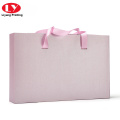Boîte d&#39;emballage cadeau de tiroir en brasserie rose (soutien-gorge) avec poignée