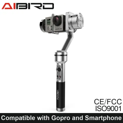 New product AIbird Uoplay Handheld Gimbal Stabilizer for Go Pro Action Camera Sports Cam and Smartphone