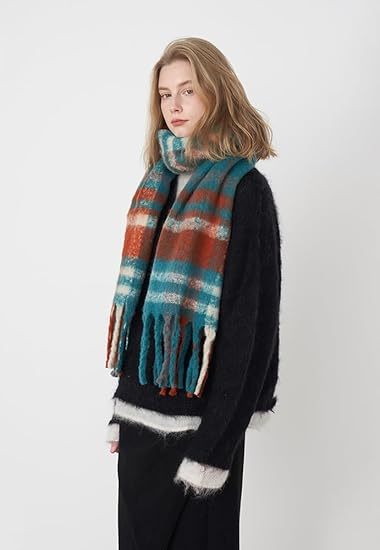 Vintage Scarfs for Women Warm Shawls and Wraps for Evening Dresses Soft Poncho Coat Thick Cashmere Wrap Cozy 2025