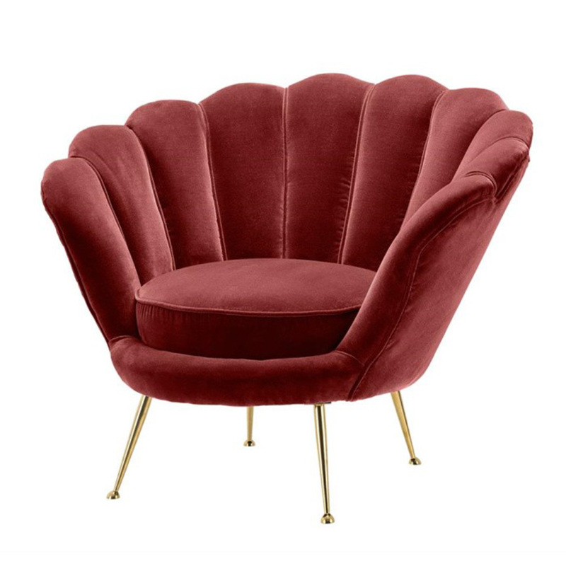 Foshan China Factory Modern Royal Upholstered Armchair Ruang Tamu Antik Single Sofa Furniture