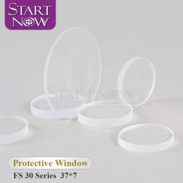 Laser Protection Lens 37x7mm Fused Silica AR Coated for 1064nm Fiber Laser Cutting