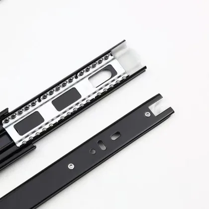250mm Three-section self-absorbing damping cushion mute drawer slide rail at the bottom