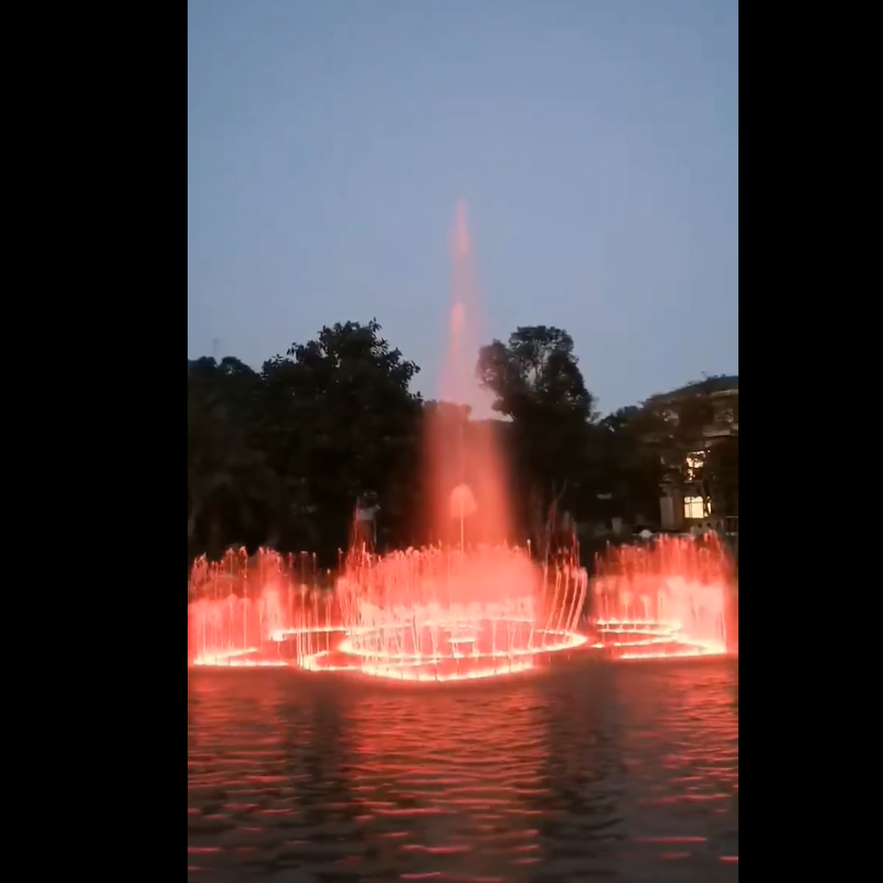 Orange Program Controlled Fountain