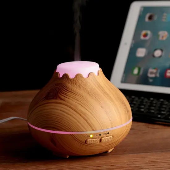 Usb Portable Wood Grain Humidifier Essential Oil Diffuser