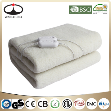 Fake wool heated blanket,