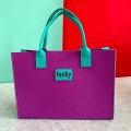 Bolsa de bolso de fieltro colorido personalizado