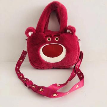 Sac à bandoulière en peluche pour les filles