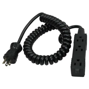 USA Medical Grade Power Strip with Hospital-Grade 3 Outlets and Extendable Coiled Cord