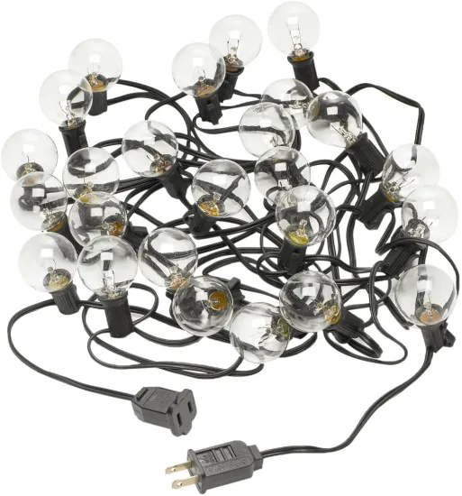24FT Outdoor Weatherproof G40 LED String Lights for Patio and Hanging