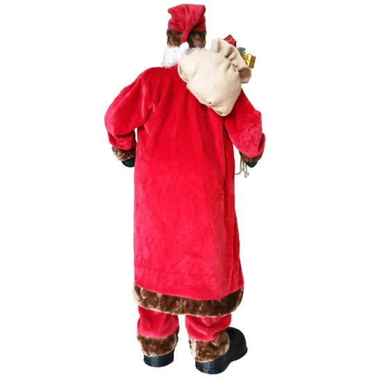 Plastic Vertical Santa Claus with Mistletoe Bag