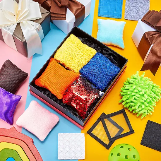 30-Piece Sensory Squares: Multicolored Beanbags for Kids - Ideal for Autistic Toddlers and Tactile Learning