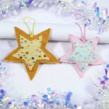 New Star felt pendant creative sewing