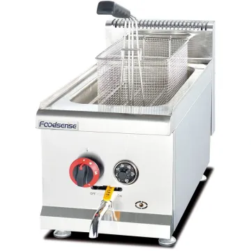 High Quality Commercial Kitchen Equipment 1-Tank 1-Basket Gas Fryer