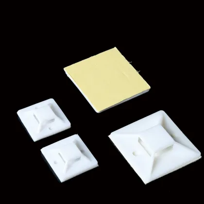 500 PCS/Set White Cable Base Mounts 25mm*25mm Cable Wire Zip Tie Mounts Non-glue Bases Wall Holder Fixing Seat Clamps