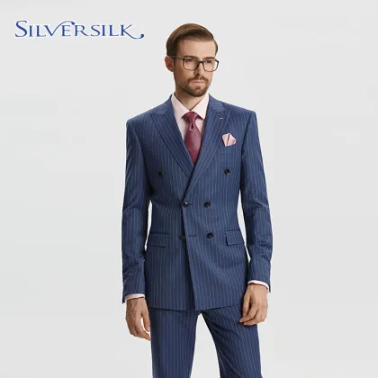 Business casual blazer blue tuxedo suit