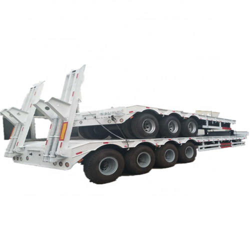 4axles hydraulic gooseneck type lowbed  trailer