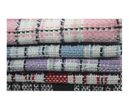 Fragrant Breeze Tweedy Fabric: In-Stock 100% Polyester Yarn Dyed Women's Autumn & Winter Coat Material