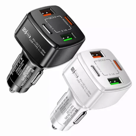 30W Quick Charge QC3.0 PD 20W Type C USB 3.1A Fast Charging Car Adapter