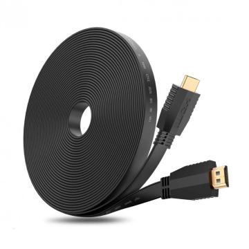 HDMI A maschio a A Maschio cavo piatto rivestimento in PVC nero 2 * 4K