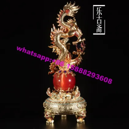 Chinese Ornament Collection: Golden Eagle, Sapphire, Emerald, Diamond, Amber Decorations for Gifts