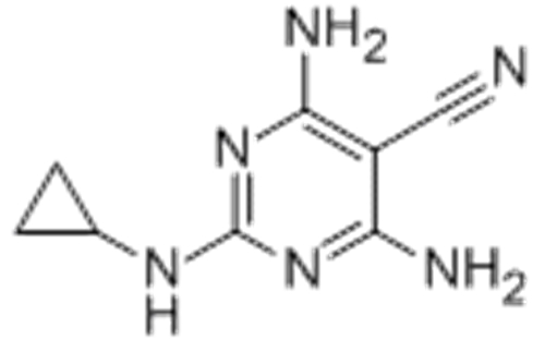 5-Pyrimidinecarbonitrile,4,6-diamino-2-(cyclopropylamino)- CAS 112636-83-6