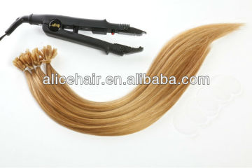 Best quality remy nail tip fusion human hair extension