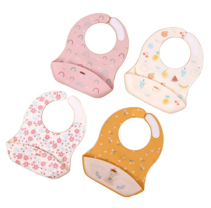 Full Printed Silicone Baby Bibs