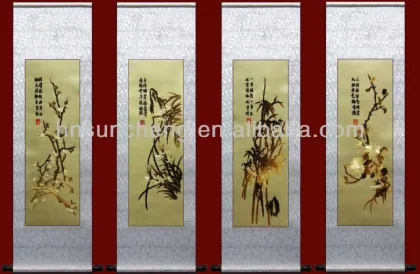 Craft- 100% handmade silk embroidery from China