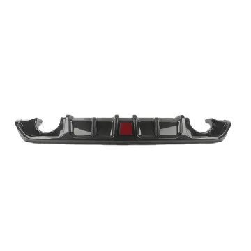 Honghang Auto Parts Black Rear Bumper Diffuser Lip with LED Light for Infiniti Q60 2017-2021